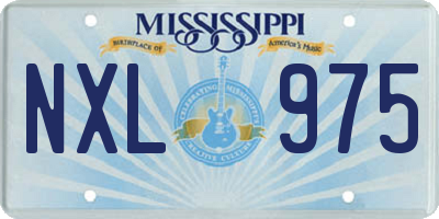 MS license plate NXL975