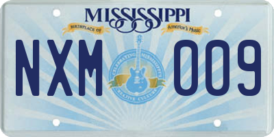 MS license plate NXM009
