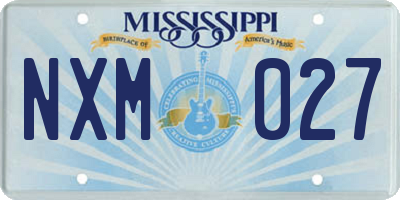MS license plate NXM027