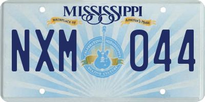 MS license plate NXM044