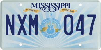 MS license plate NXM047