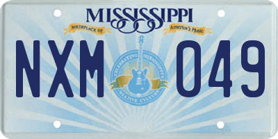 MS license plate NXM049
