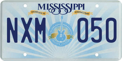MS license plate NXM050
