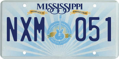 MS license plate NXM051