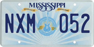 MS license plate NXM052