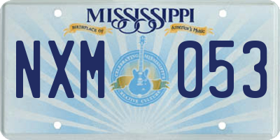 MS license plate NXM053