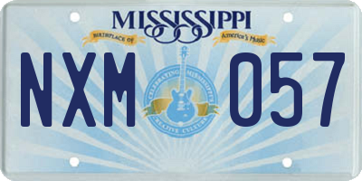 MS license plate NXM057