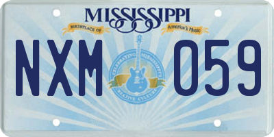 MS license plate NXM059