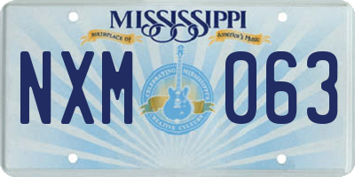 MS license plate NXM063