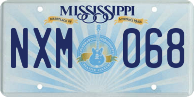 MS license plate NXM068