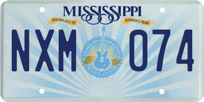 MS license plate NXM074