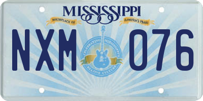 MS license plate NXM076
