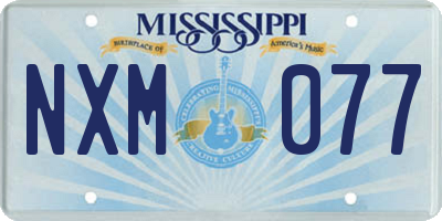 MS license plate NXM077
