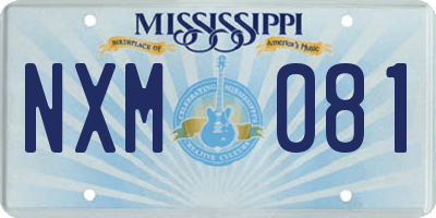 MS license plate NXM081