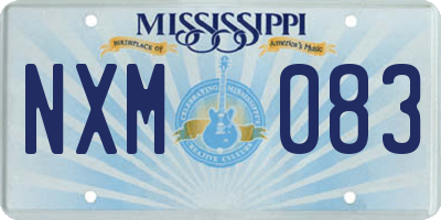 MS license plate NXM083