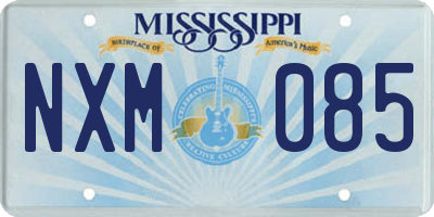 MS license plate NXM085