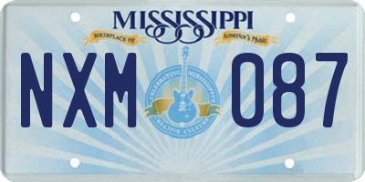 MS license plate NXM087