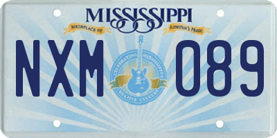 MS license plate NXM089