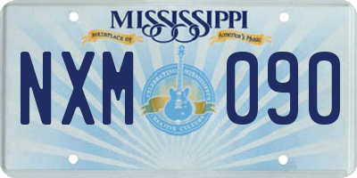 MS license plate NXM090