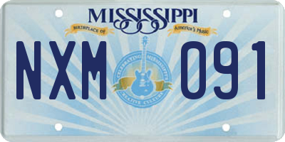 MS license plate NXM091