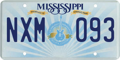 MS license plate NXM093