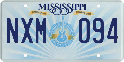 MS license plate NXM094
