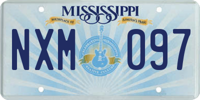 MS license plate NXM097