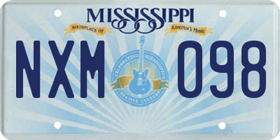 MS license plate NXM098