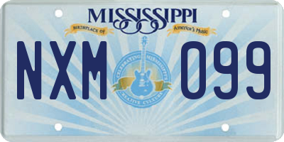 MS license plate NXM099