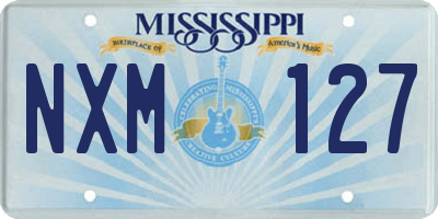 MS license plate NXM127