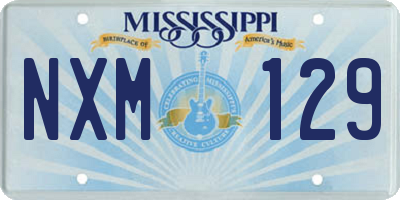 MS license plate NXM129