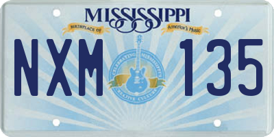MS license plate NXM135