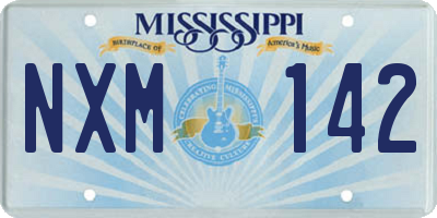 MS license plate NXM142