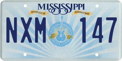 MS license plate NXM147