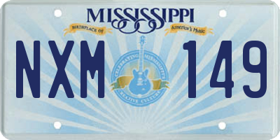 MS license plate NXM149