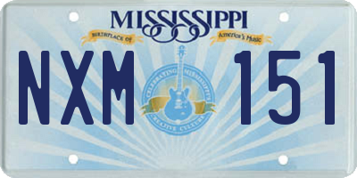 MS license plate NXM151