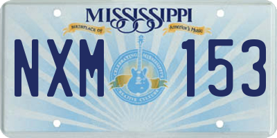 MS license plate NXM153
