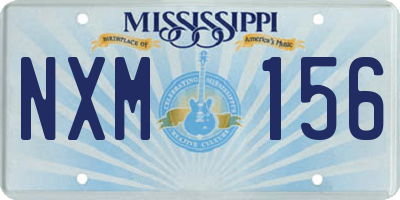 MS license plate NXM156