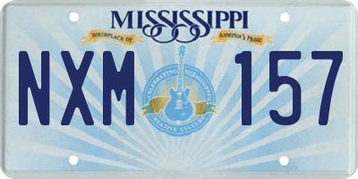 MS license plate NXM157