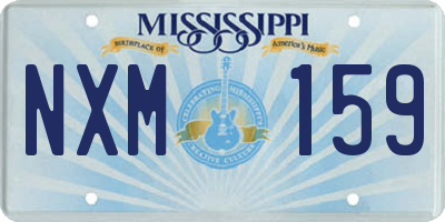 MS license plate NXM159
