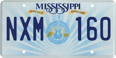 MS license plate NXM160
