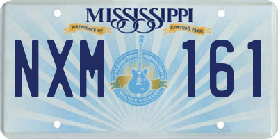 MS license plate NXM161