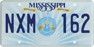 MS license plate NXM162