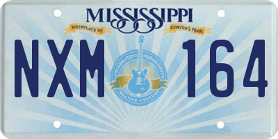 MS license plate NXM164