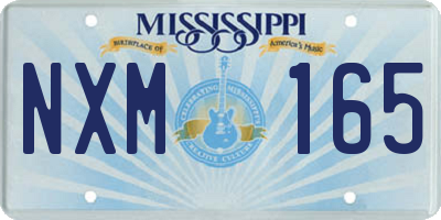 MS license plate NXM165