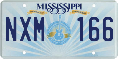 MS license plate NXM166