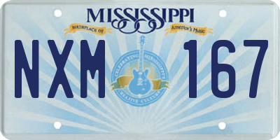 MS license plate NXM167