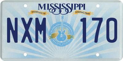 MS license plate NXM170