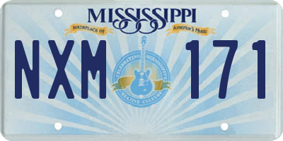 MS license plate NXM171