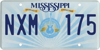 MS license plate NXM175
